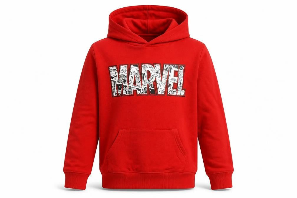 Marvel Boys Red Graphic Hoodie 11-12 Years Pullover Style
