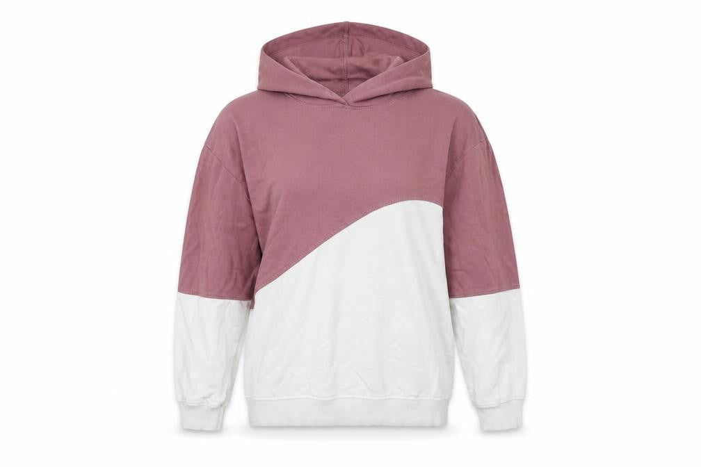 DKNY Teens Pink Colourblock Pullover Hoodie L