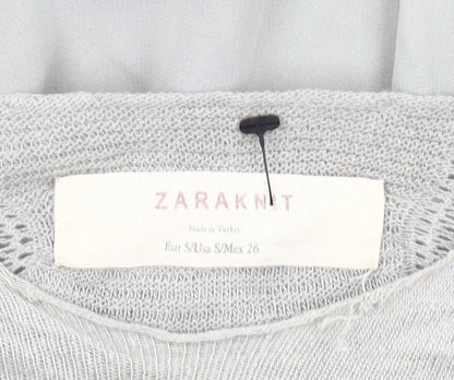 Zara Women's Grey Pullover Jumper Size S