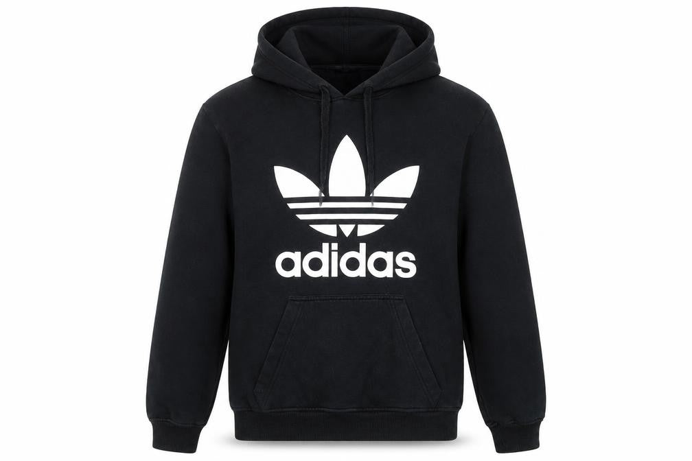 Adidas Men's Black Pullover Logo Hoodie Size S