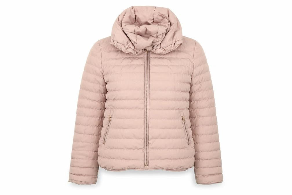 Tokyo Laundry Women's Pink Mid-Length Puffer Jacket