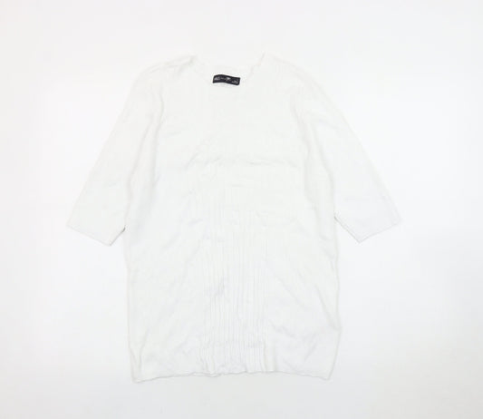 Marks and Spencer Women's White Top, Size L, 3/4 Sleeve