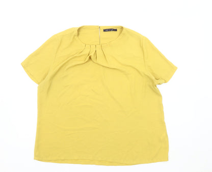 Marks & Spencer Women's Yellow Basic Top Size 14