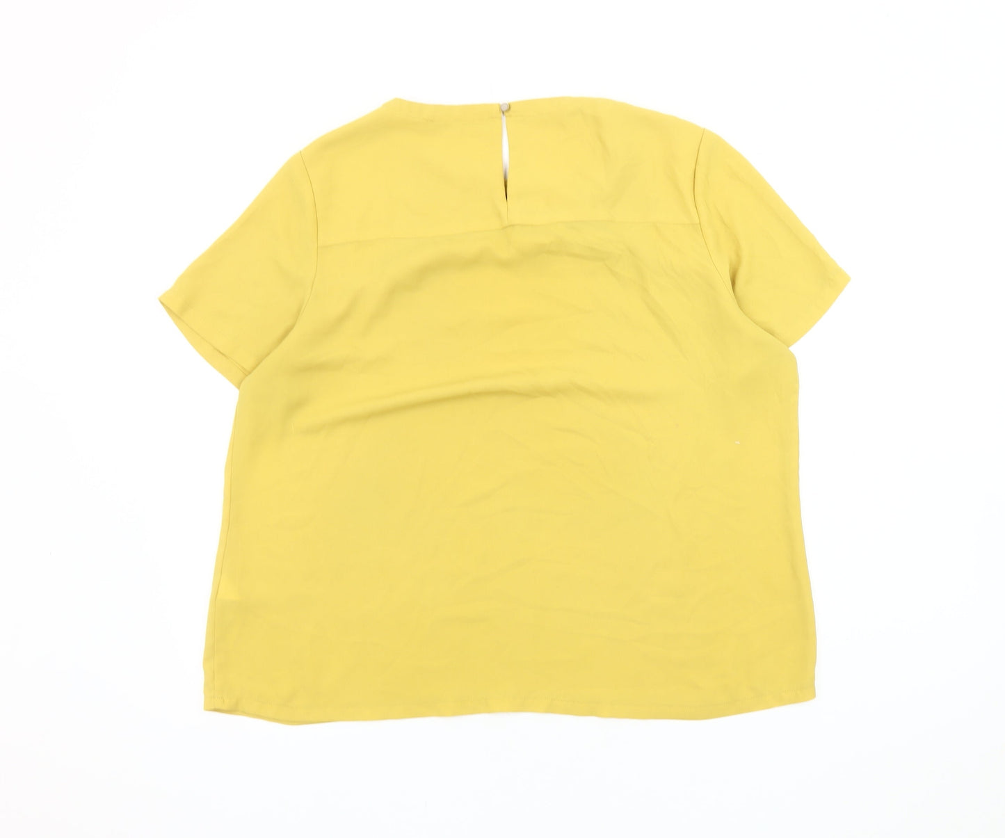 Marks and Spencer Women's Yellow Basic Top Size 14