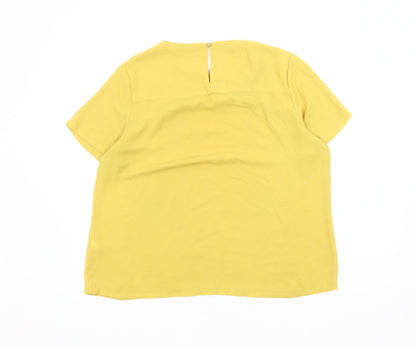Marks & Spencer Women's Yellow Basic Top Size 14