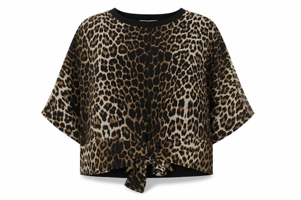 Zara Women's Animal Print Kimono Blouse XS