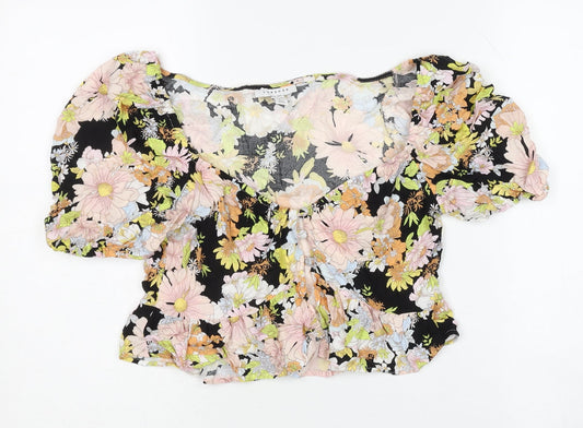 Topshop Women's Multicoloured Floral Top Size 10