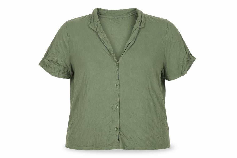 ASOS DESIGN Women's Green Viscose Shirt UK 18