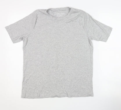 Additional front view of JD Williams Women's Grey Basic T-Shirt, size 16
