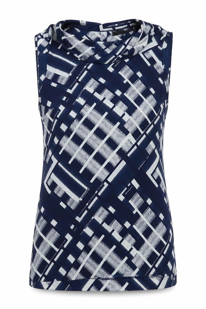 Fenn Wright Manson Women's Geometric Top M Blue