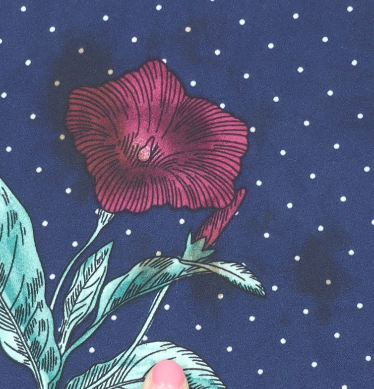 Marks and Spencer Women's Blue Floral Short Sleeve Top