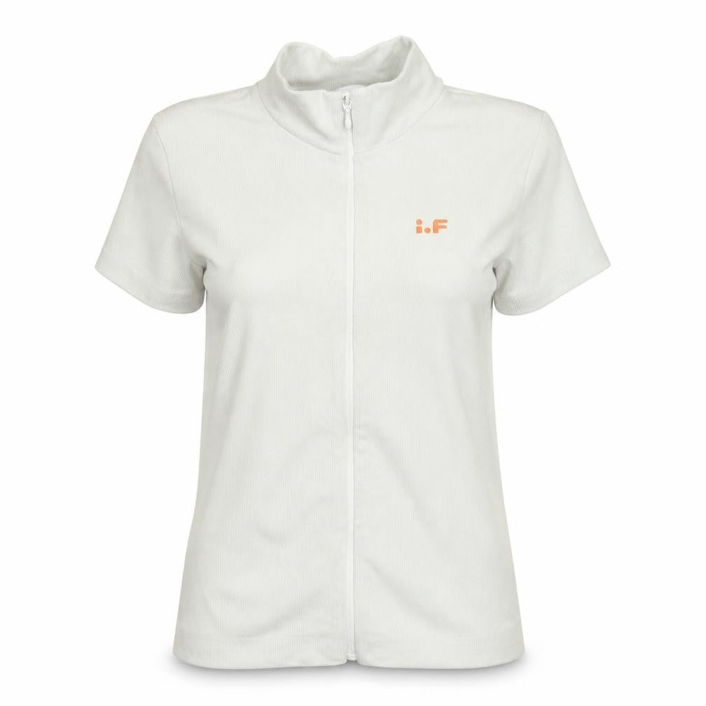 iets frans... Unisex White Mock Neck T-Shirt S