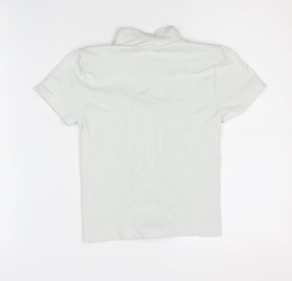 iets Womens frans... White Mock Neck T-Shirt S