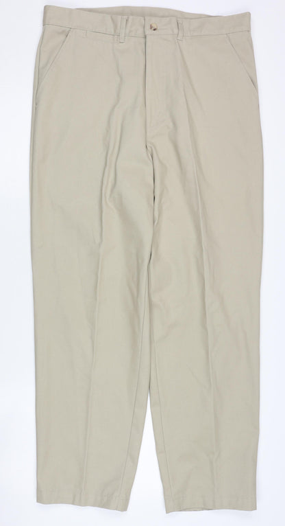 Cotton Traders Men's Beige Chino Trousers Size L