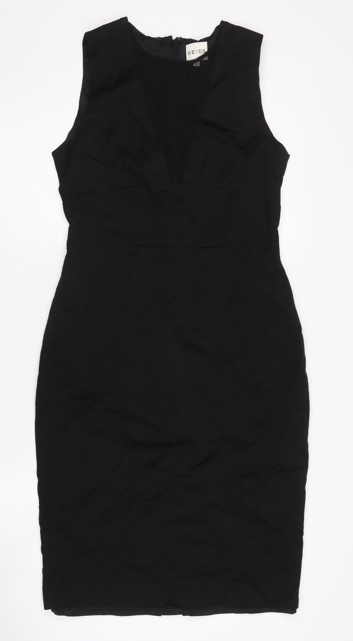 Reiss Women's Black V-Neck Dress Size 12