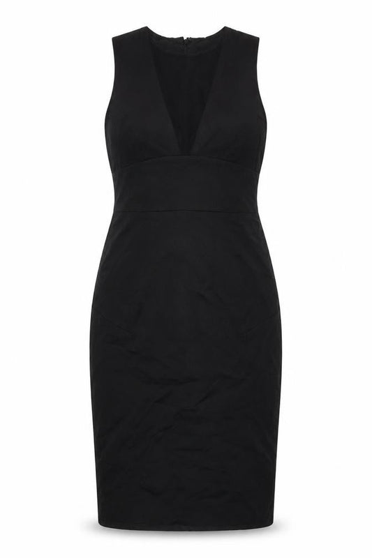 Reiss Women's Black V-Neck Dress Size 12