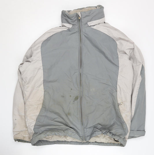 Decathlon Men's Grey Windbreaker Jacket Size 46