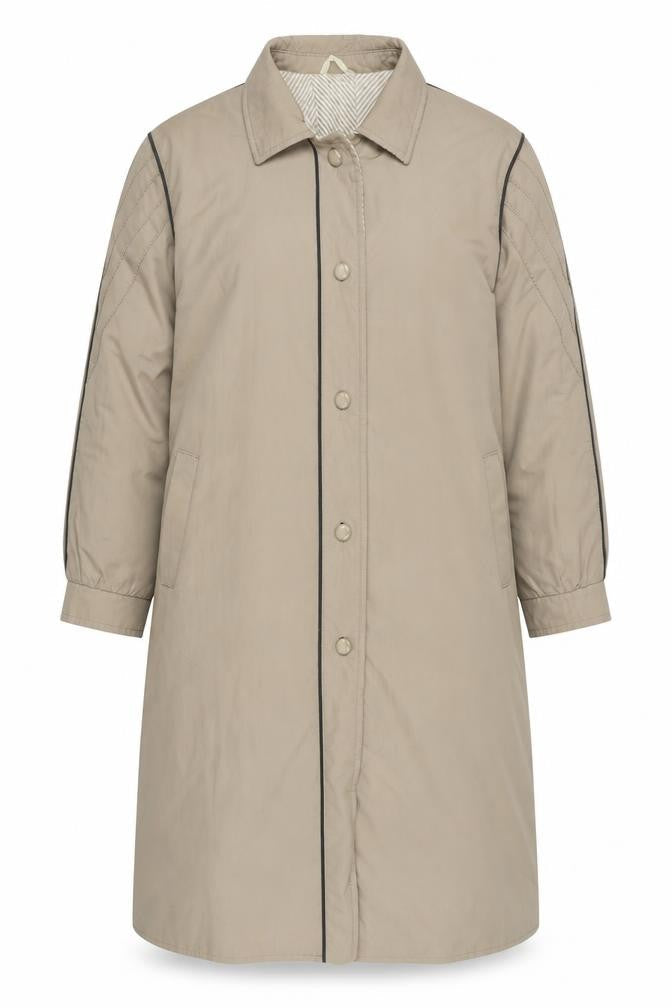 House of Fraser Women's Beige Long Overcoat Size 12