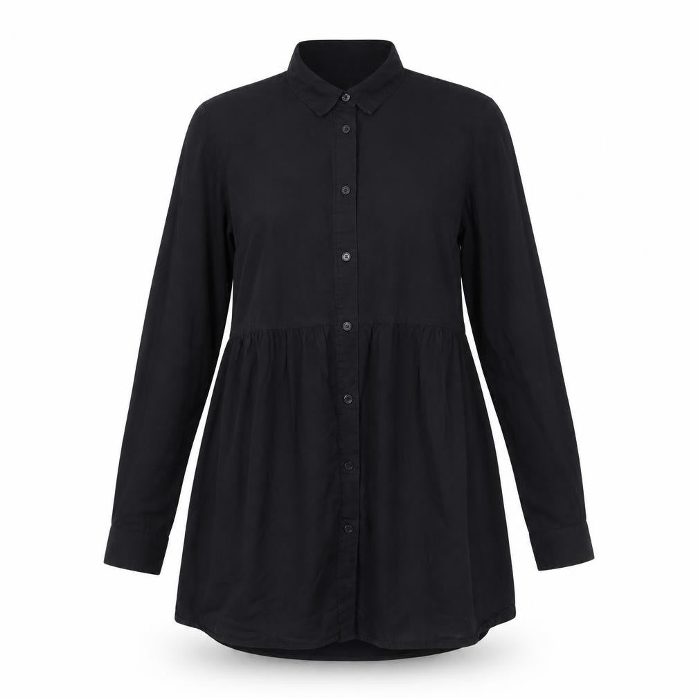 ASOS Women’s Black Collared Button-Up Shirt Size 10