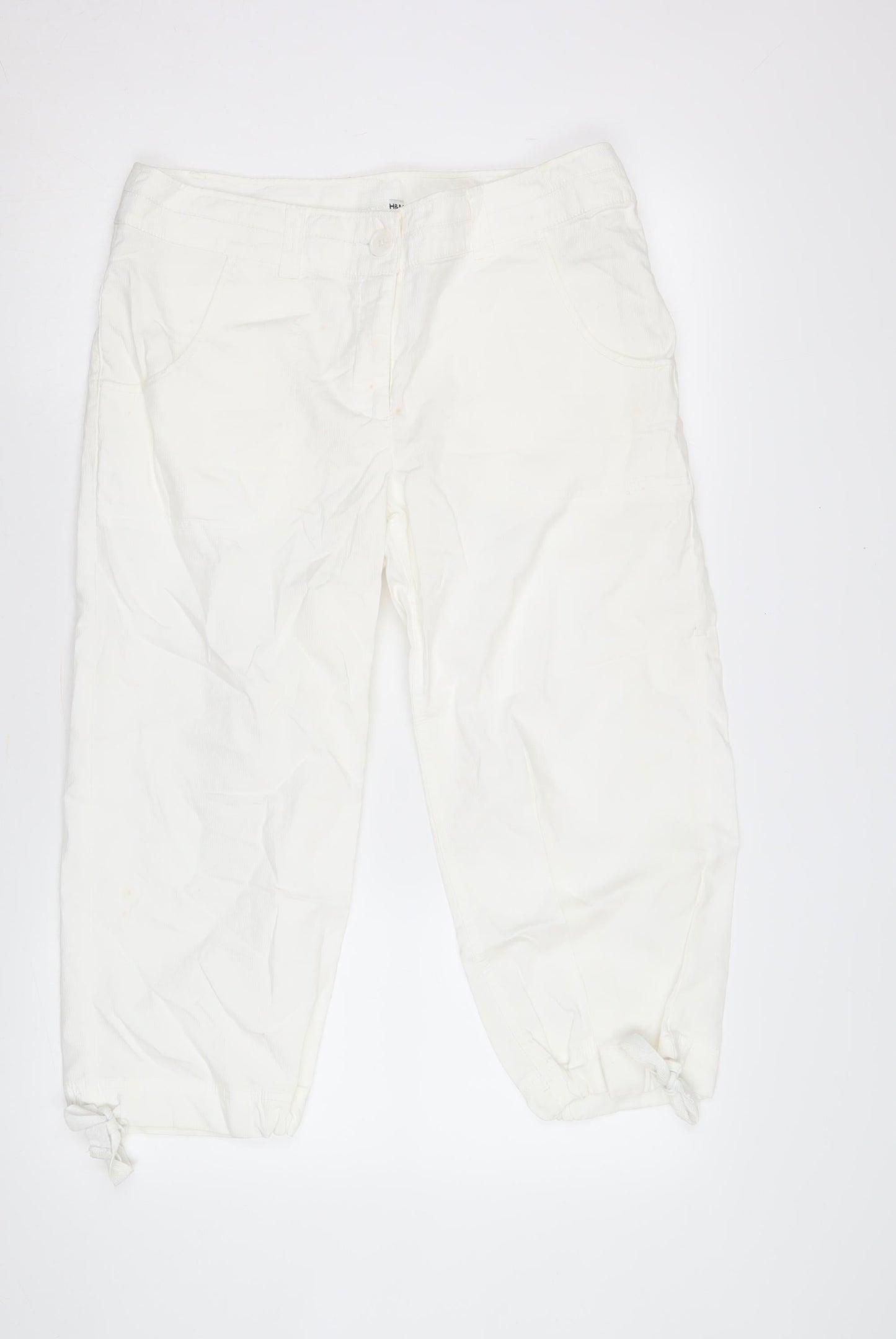 H&M Women's White Trousers Size 12