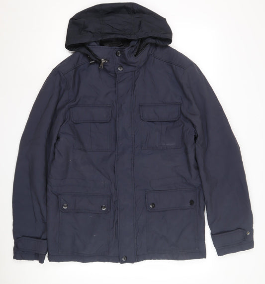 Marks and Spencer Men's Blue Parka Jacket M