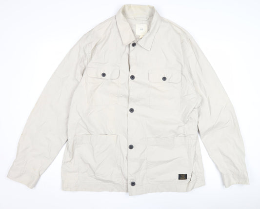 H&M Beige Men’s XL Casual Jacket, Button Style