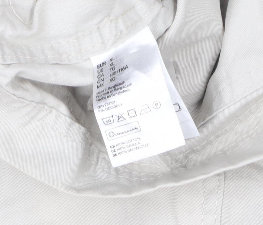 H&M Beige Men’s XL Casual Jacket, Button Style