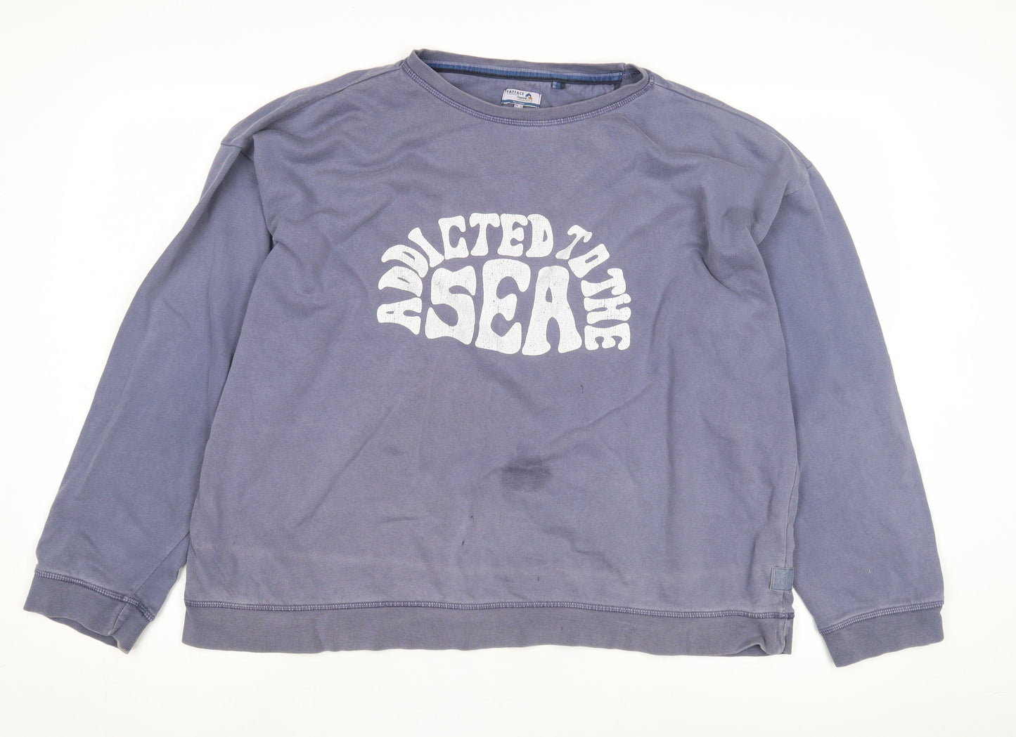 Fat Face Blue Sweatshirt Unisex Adults Size 18 Logo Pullover