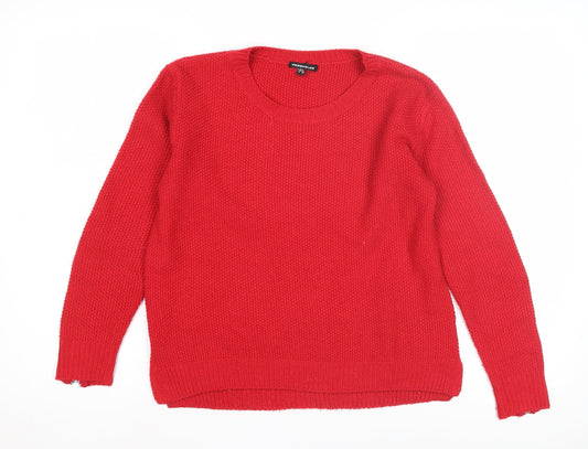 Warehouse Women's Red Crew Neck Pullover Jumper Size 8