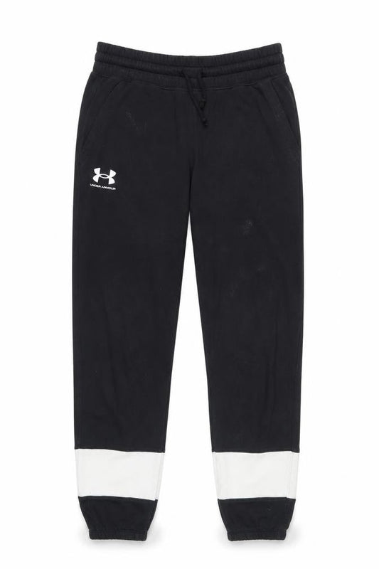 Front view of Under Armour boys’ black jogger trousers m - activewear