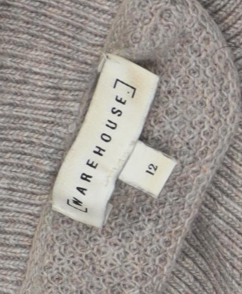 Warehouse Women's Grey Roll Neck Pullover Jumper