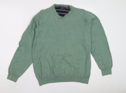 Marks & Spencer Green Men's Pullover Jumper, Large