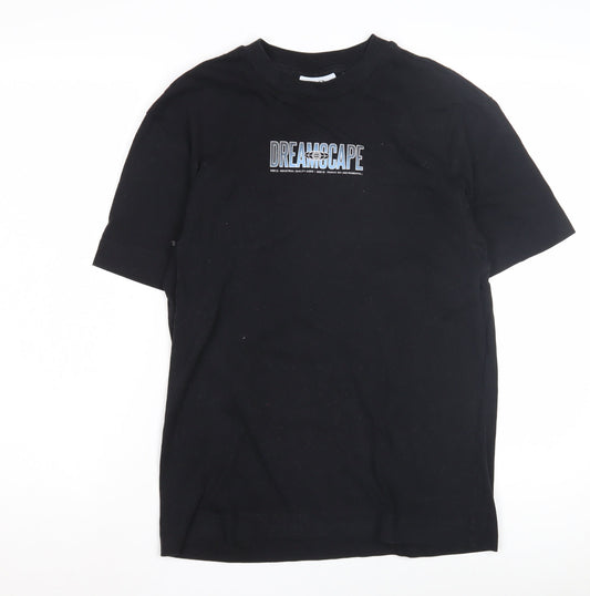Collusion Men’s Black XS Music Graphic T-Shirt