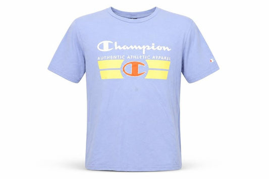 Champion Men's Blue M Graphic Print Logo T-Shirt