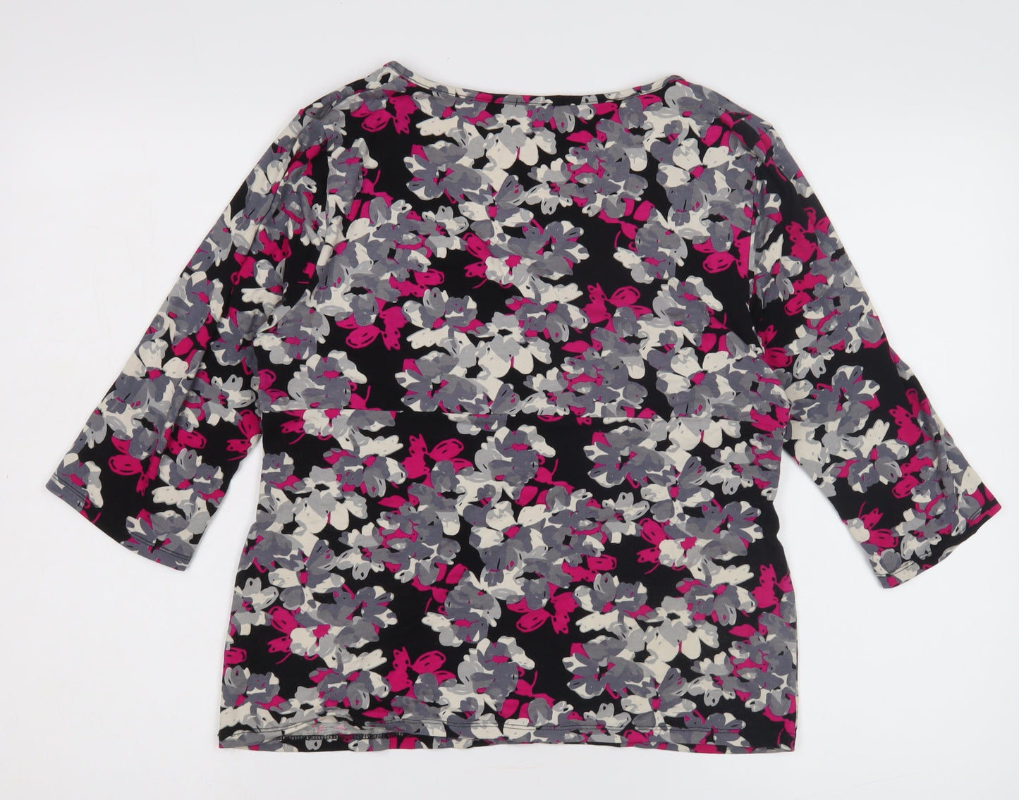 Kaliko Women's Floral Wrap Top, Multicoloured, Size 14