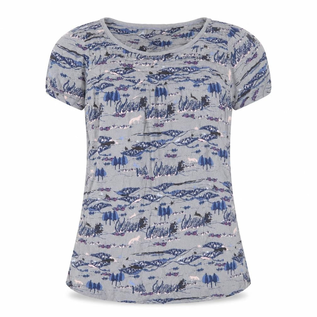 Mantary Women's Grey Crew Neck T-Shirt Size 8