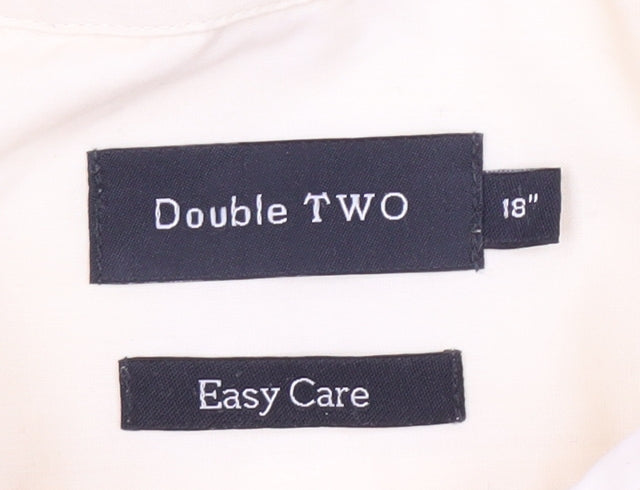 Double TWO Men's Ivory Short Sleeve Button-Up Shirt