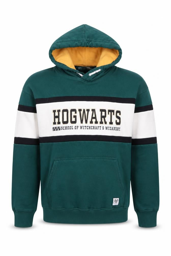 H&M Boys Green Hogwarts Pullover Hoodie 10-12 Years