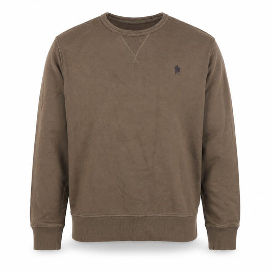 Front view of French Connection Men's Brown Pullover Sweatshirt M