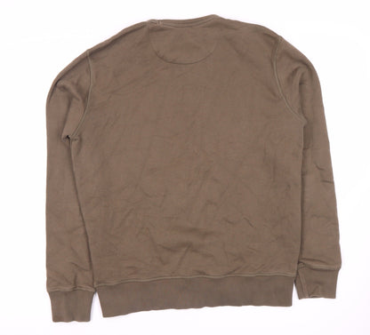 Back view of French Connection Men's Brown Pullover Sweatshirt M