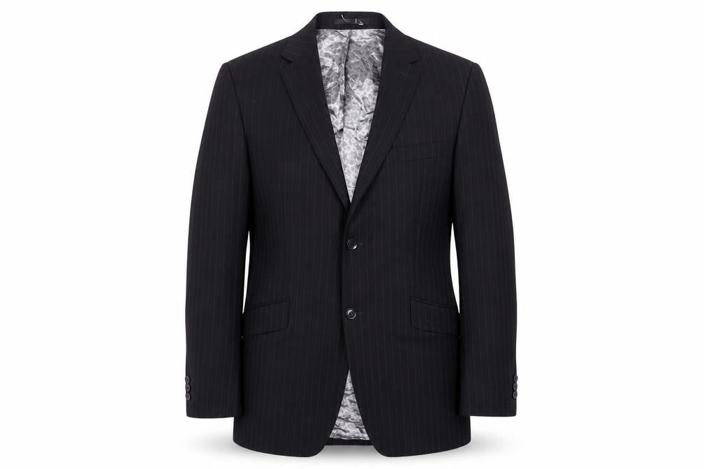 Jeff Banks Men's Black Pinstripe Blazer 42 Long