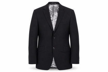Jeff Banks Men's Black Pinstripe Blazer 42 Long