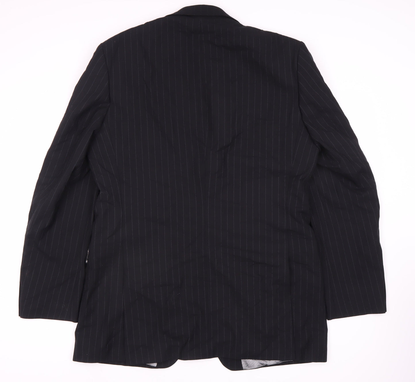 Jeff Banks Men's Black Pinstripe Blazer 42 Long