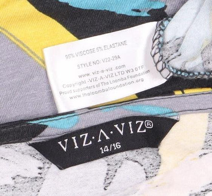 VIZ-A-VIZ Women's Multicoloured Top Size 14