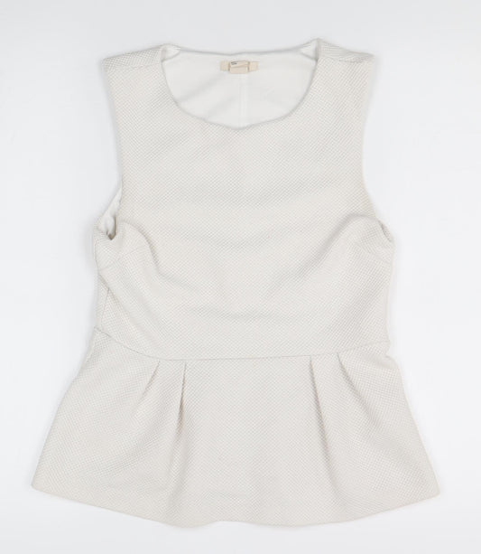 H&M White Sleeveless Top for Women Size 8