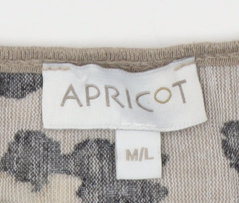 Apricot Women's Beige Animal Print Top M