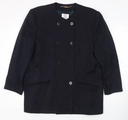 Viyella Women's Black Wool Blazer Size 18 Formal