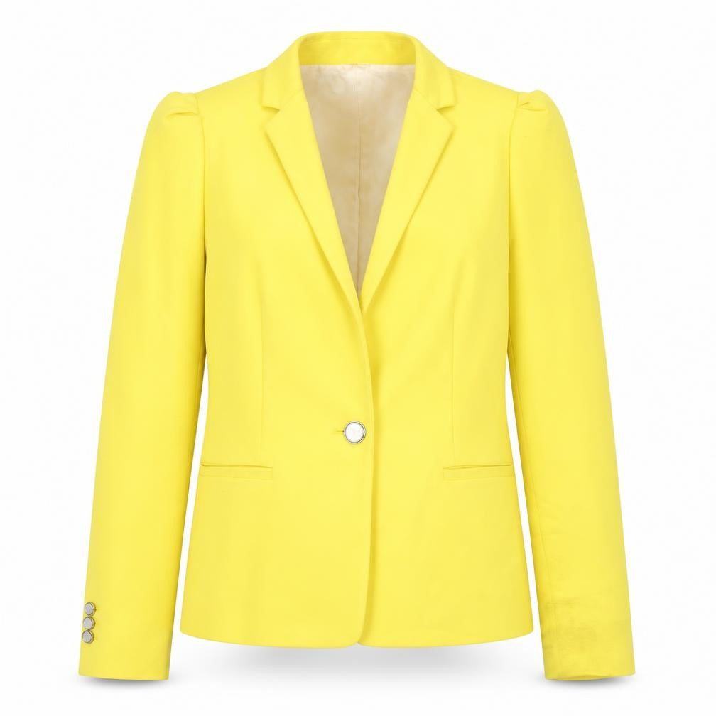 Zara Basic Women's Yellow Suit Jacket Size 8