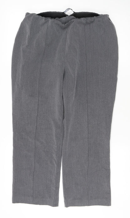 Bonmarché Women's Grey Trousers, Size 14, Regular Fit