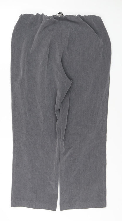 Bonmarché Women's Grey Trousers, Size 14, Regular Fit